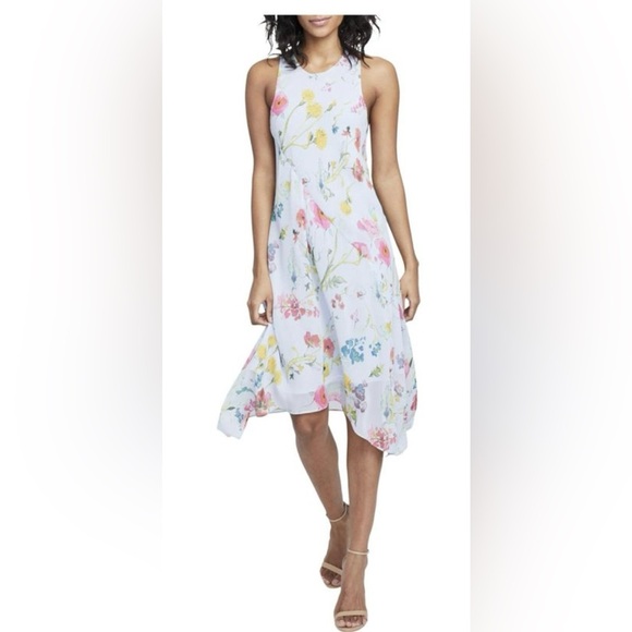 RACHEL Rachel Roy Dresses & Skirts - RACHEL Rachel Roy  Asymmetrical Floral Lavender midi Dress 0X